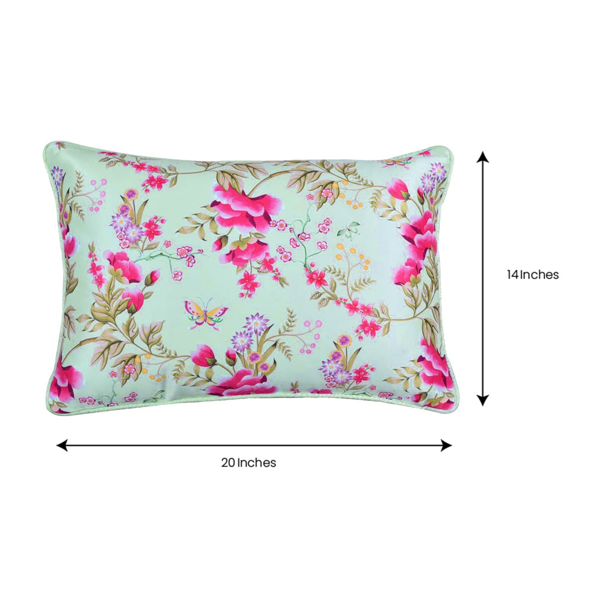 Floral Printed Throw Pillow Covers - 14 x 20 Inches
