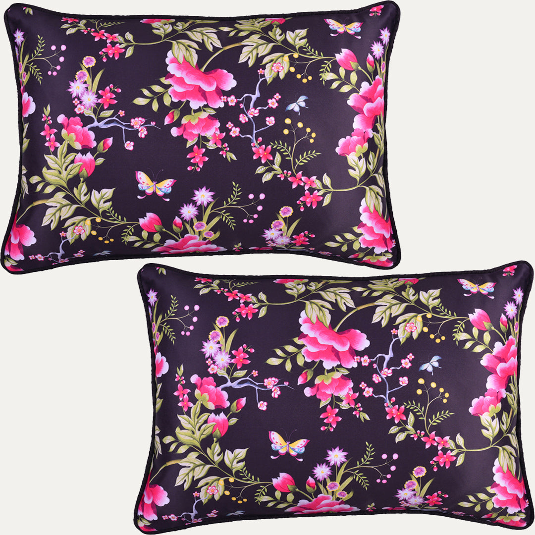 Floral Printed Throw Pillow Covers - 14 x 20 Inches