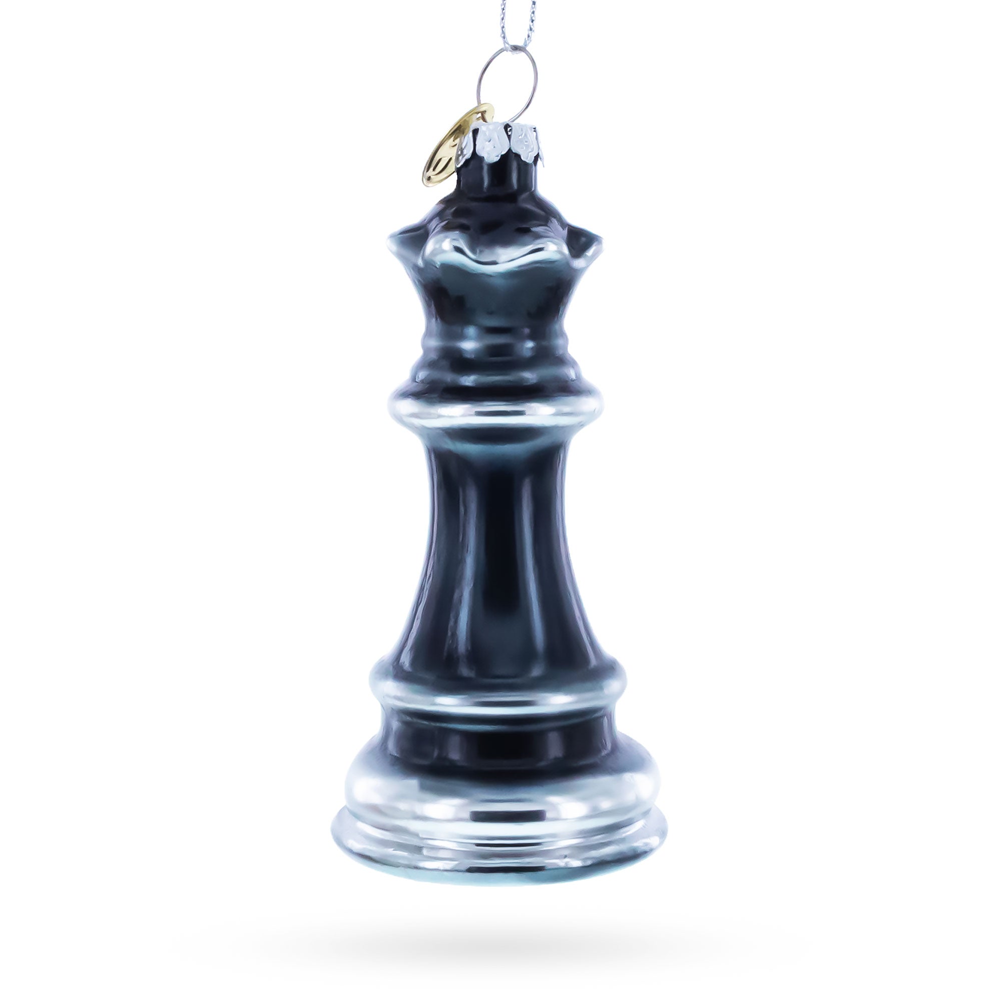 Queen Chess Glass Christmas Ornament