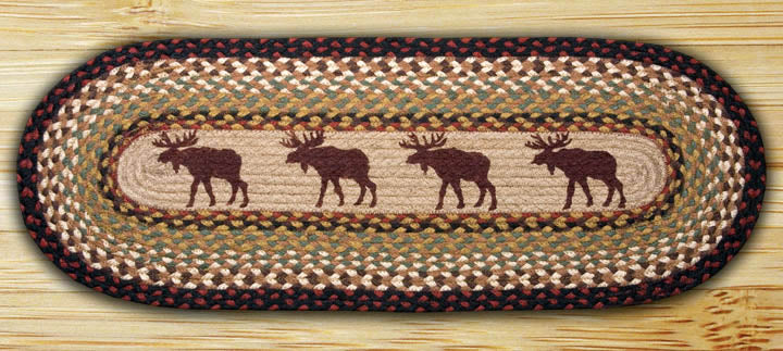 Earth Rugs 64-019M Moose Oval Runner