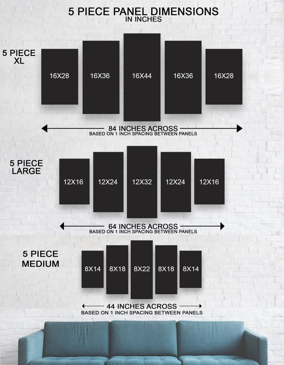 Classic Ford Mustang 5-Piece Wall Art Canvas