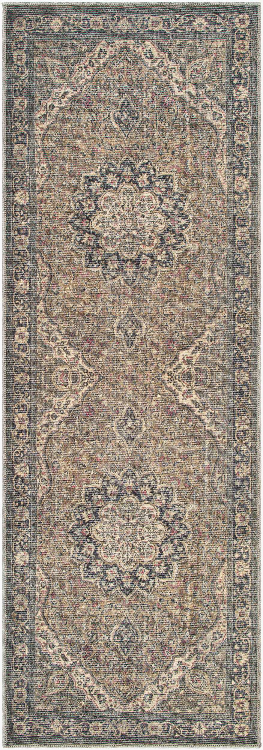 Greenpoint Dusty Blue Washable Rug