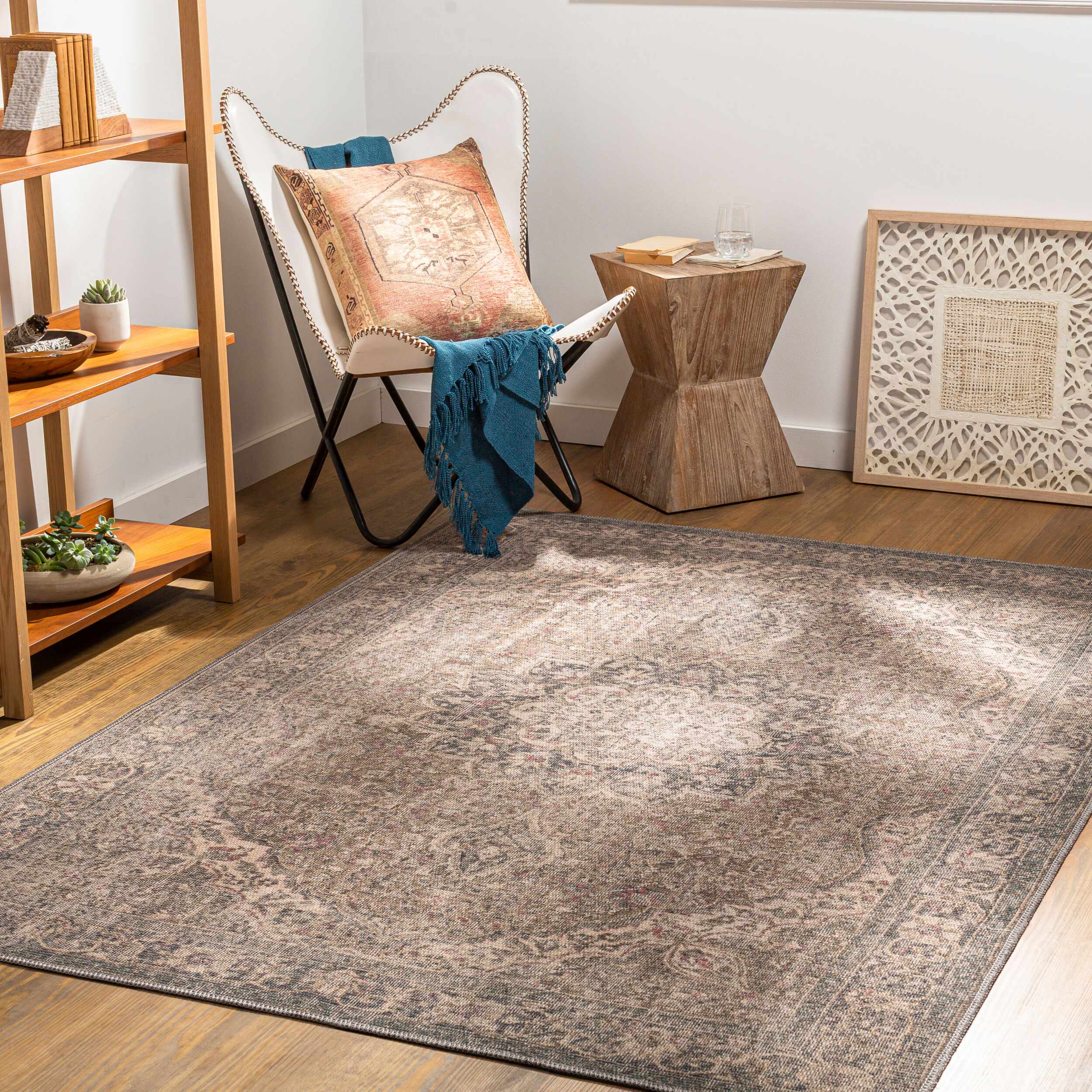 Greenpoint Dusty Blue Washable Rug