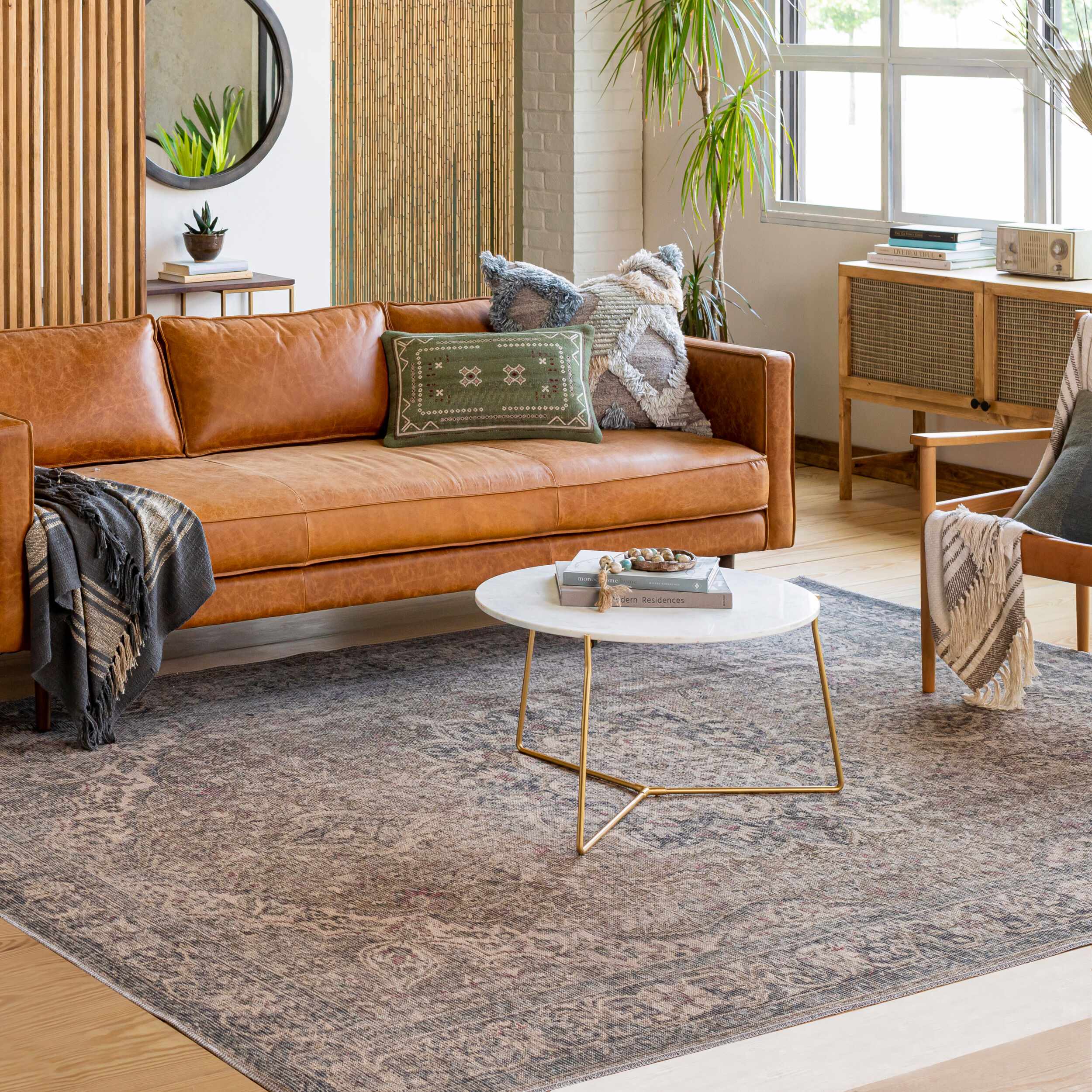 Greenpoint Dusty Blue Washable Rug