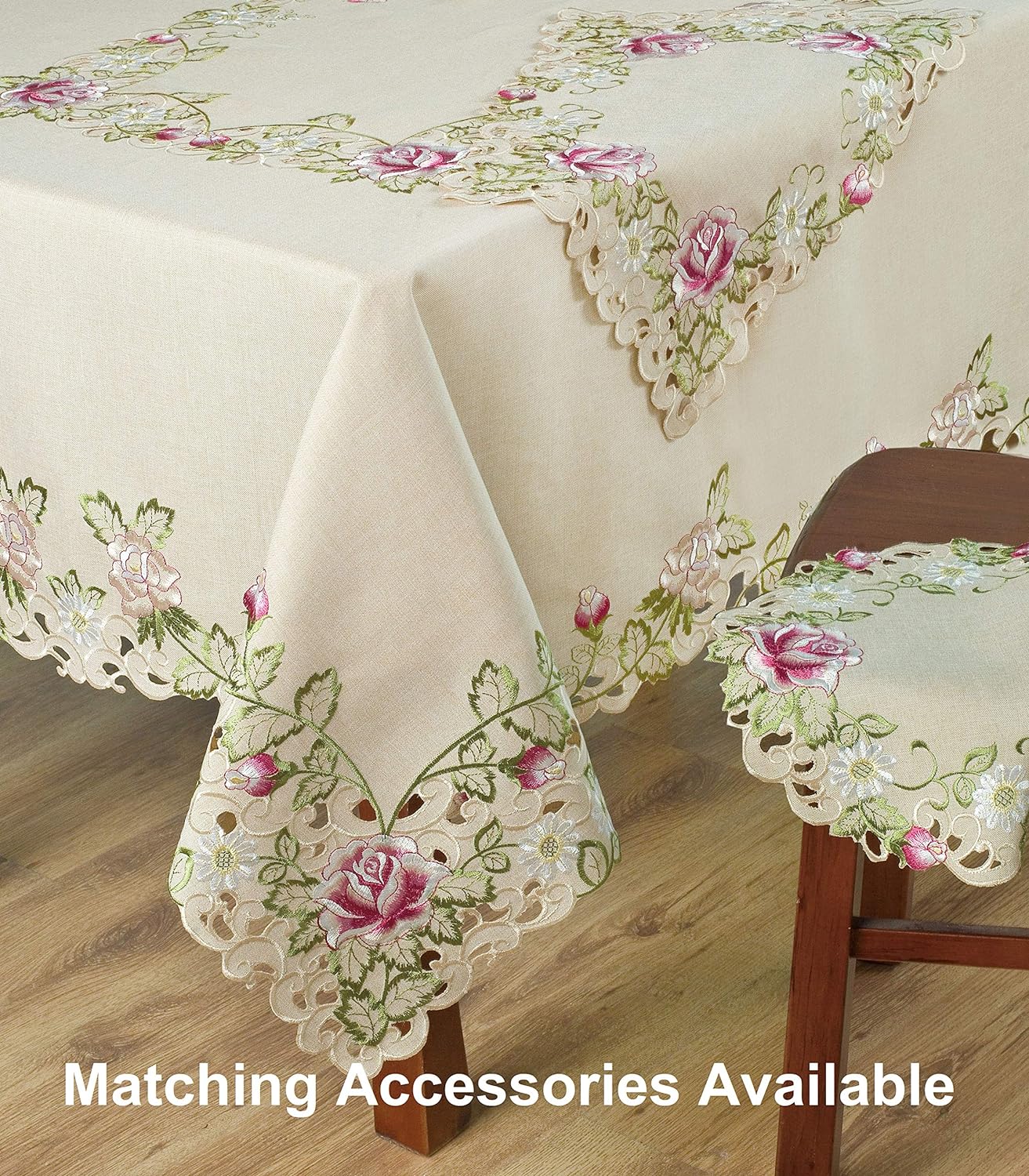 Beige Placemats – European Embroidery, Set of 6