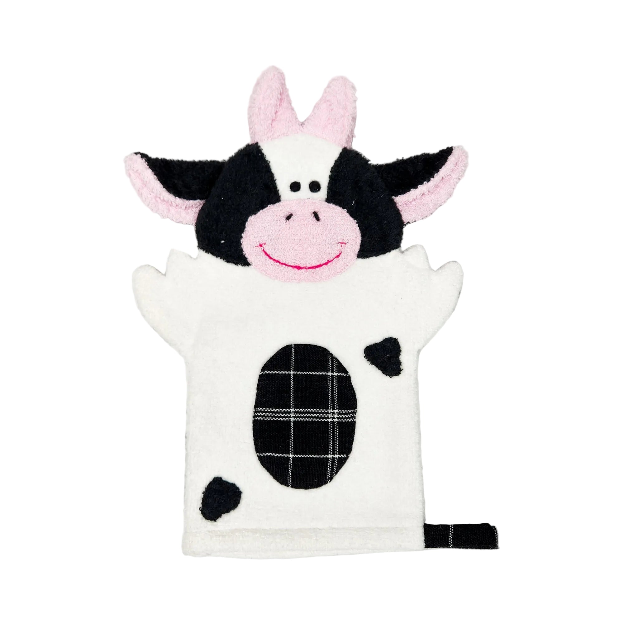 Cow Puppet Washcloth - Patches the Cow