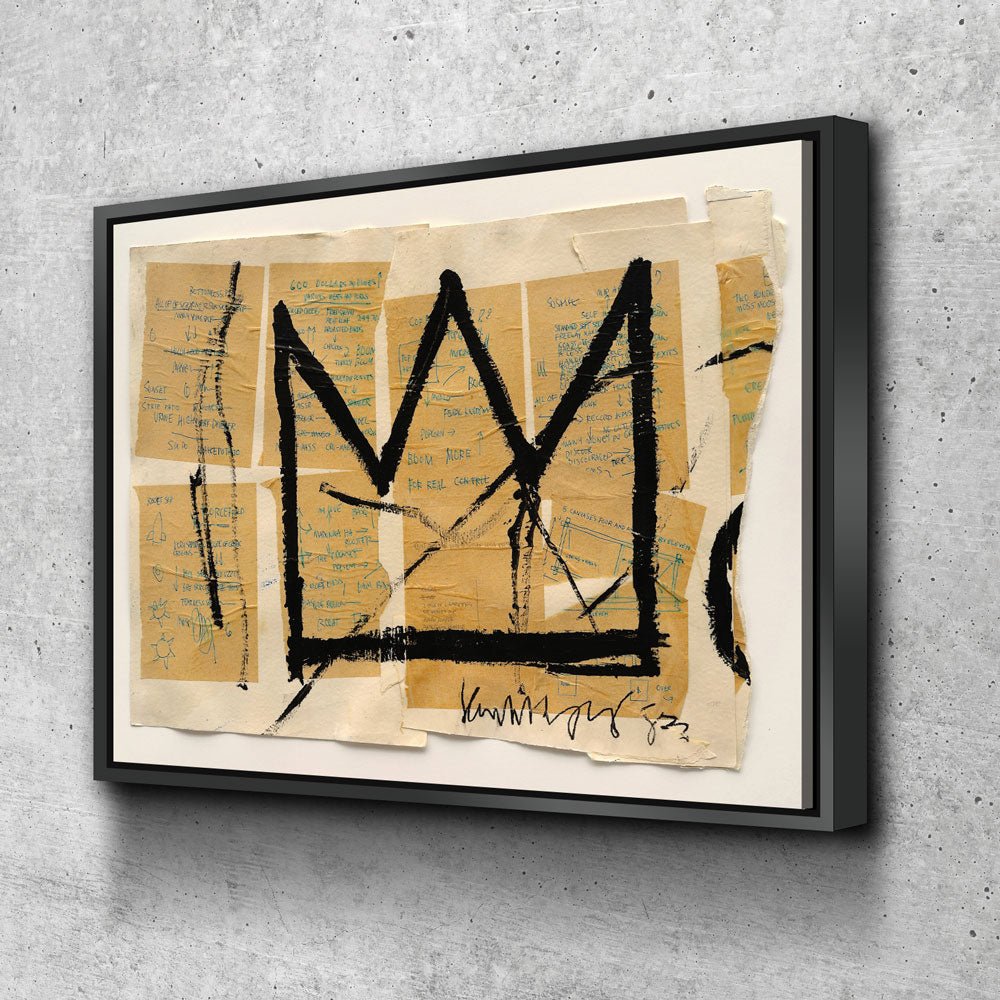 Crown Canvas Wall Art, Abstract Art, Modern Wall Art, Neo Expressionism