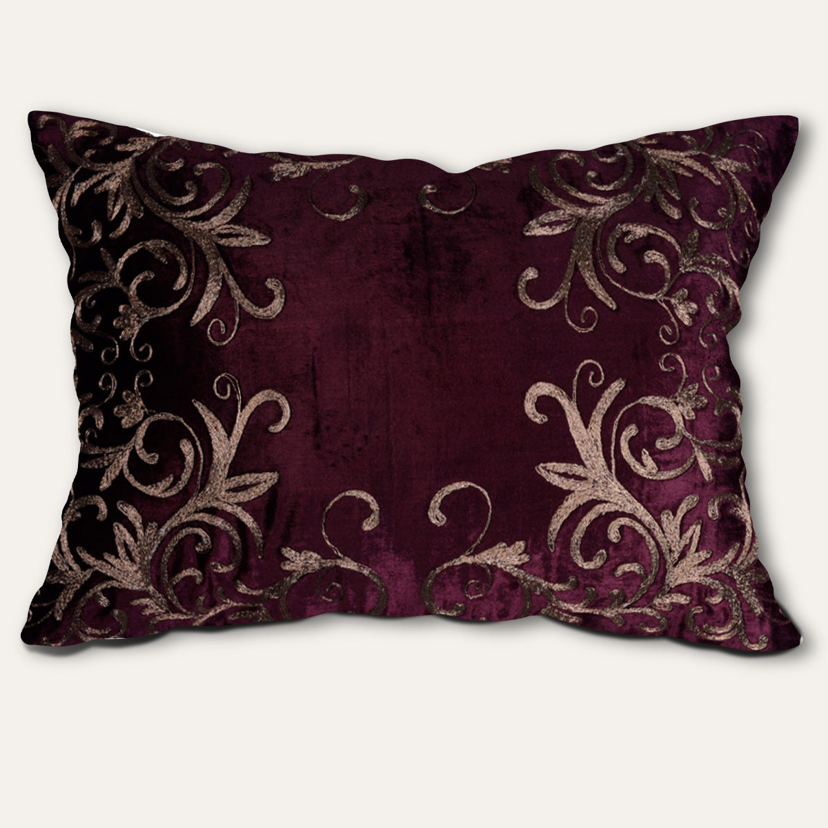 Maroon Throw Pillow Covers - 14 x 20 inches