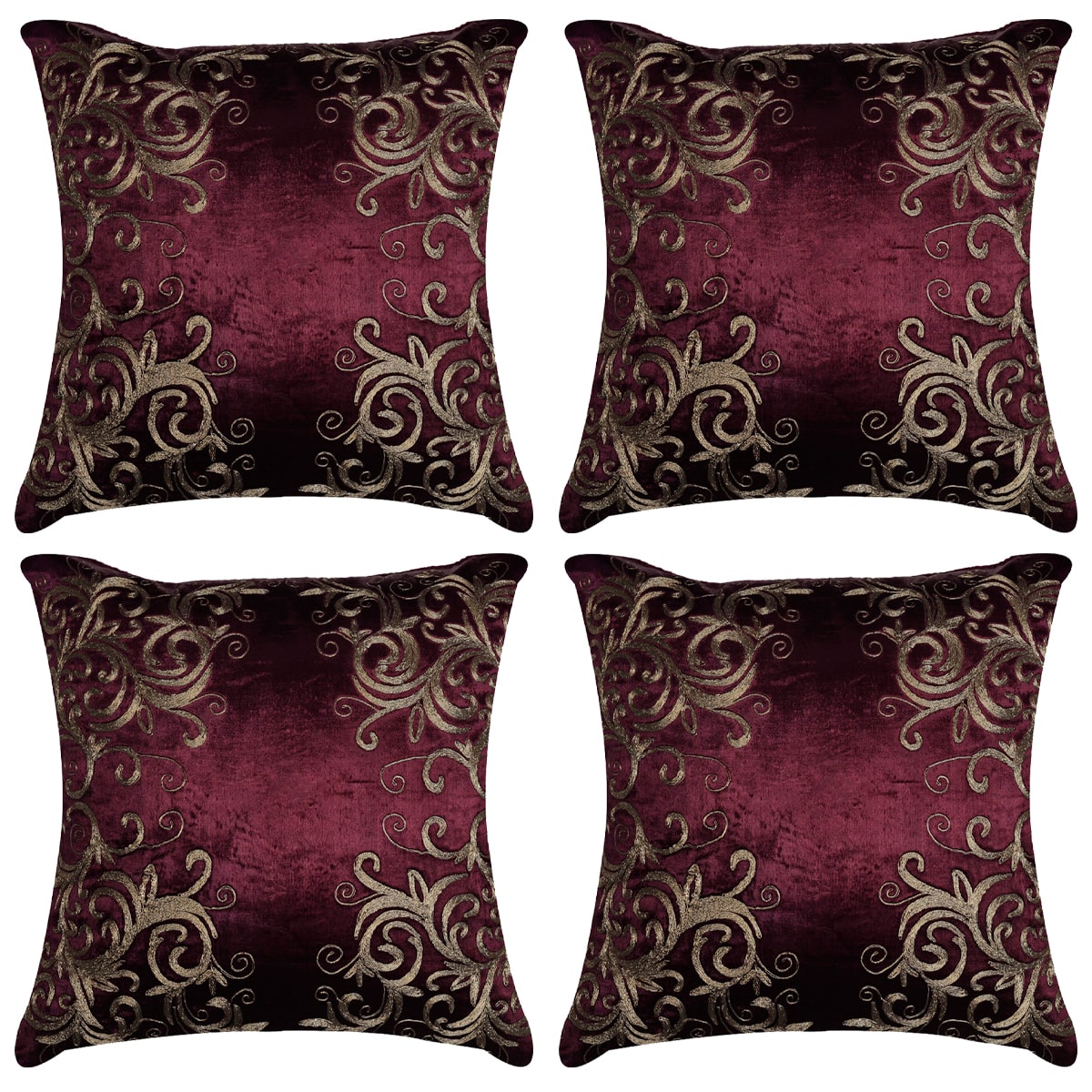 Maroon Throw Pillow Covers - 18 x 18 inches