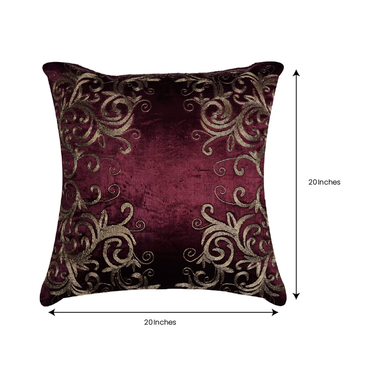 Maroon Throw Pillow Covers - 18 x 18 inches