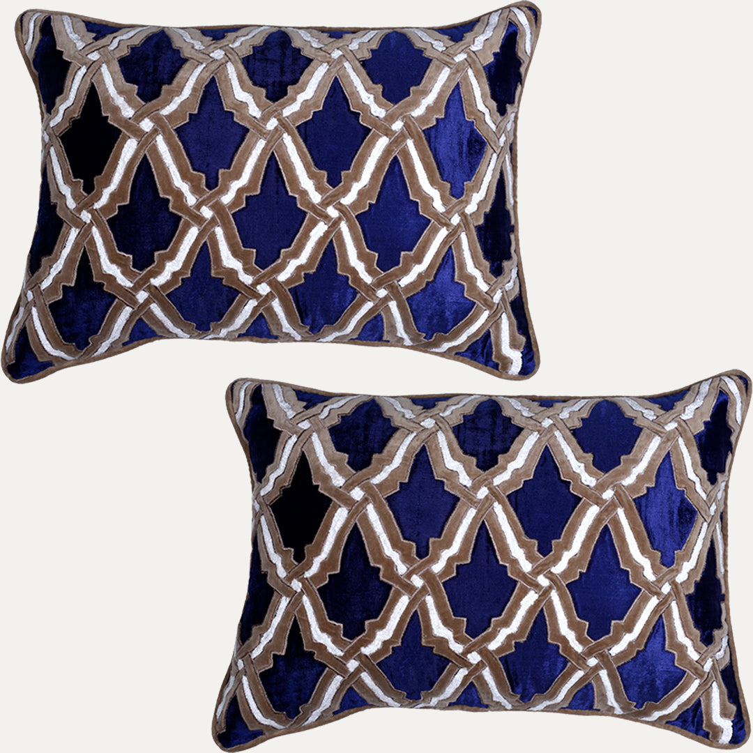Navy Blue Throw Pillow Covers - 14 x 20 inches
