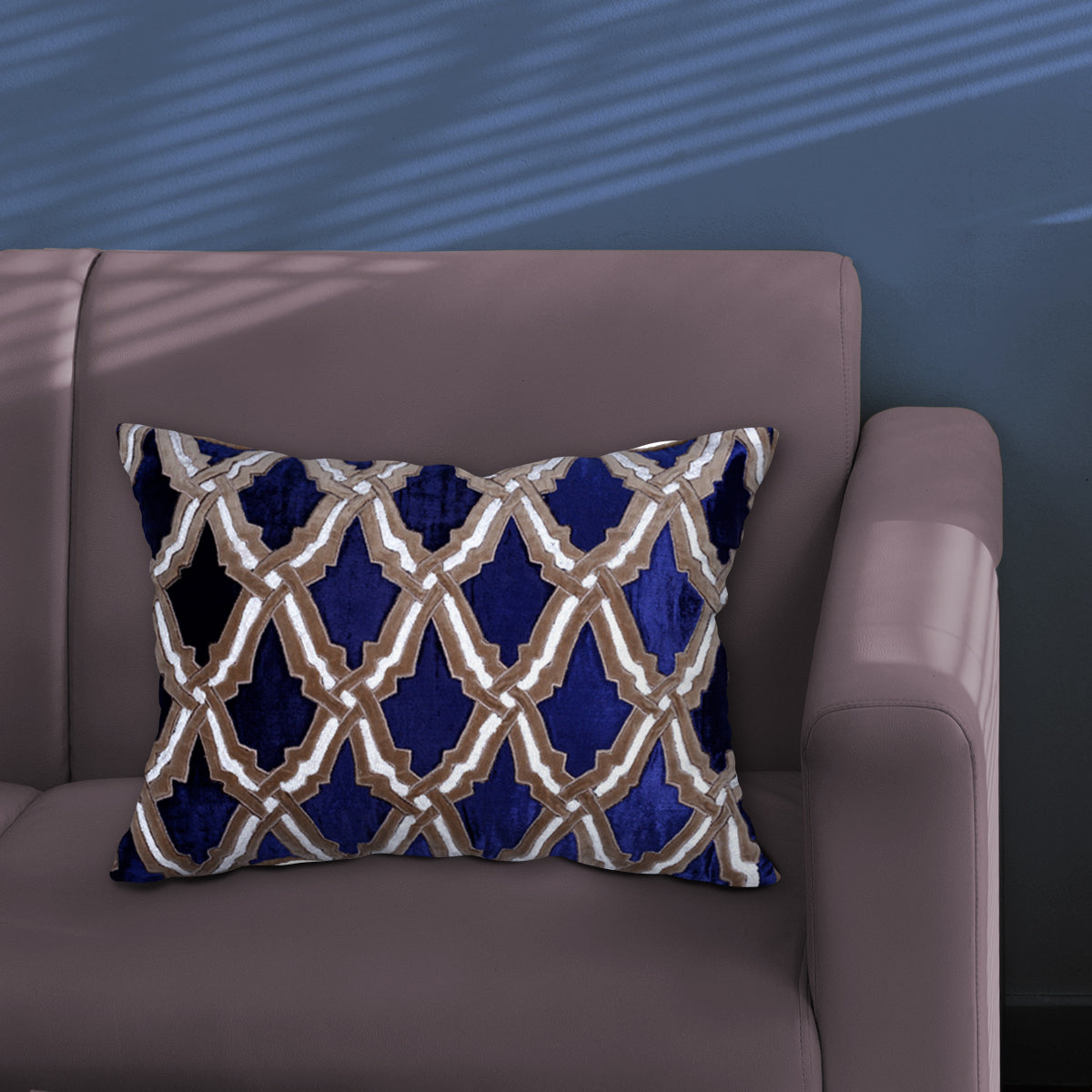 Navy Blue Throw Pillow Covers - 14 x 20 inches