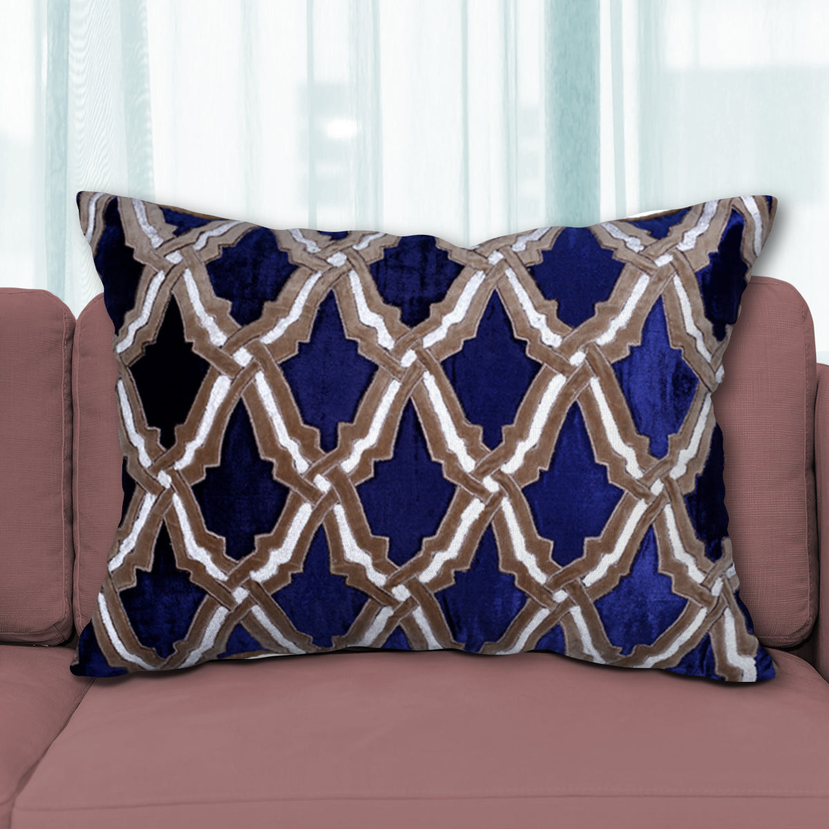 Navy Blue Throw Pillow Covers - 14 x 20 inches