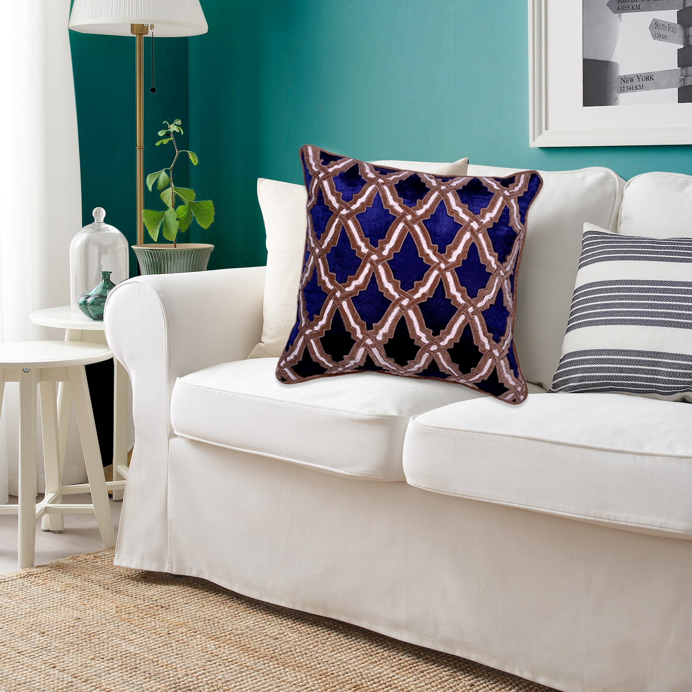 Navy Blue Throw Pillow Covers - Set of 2 and 4, 18 x 18 inches