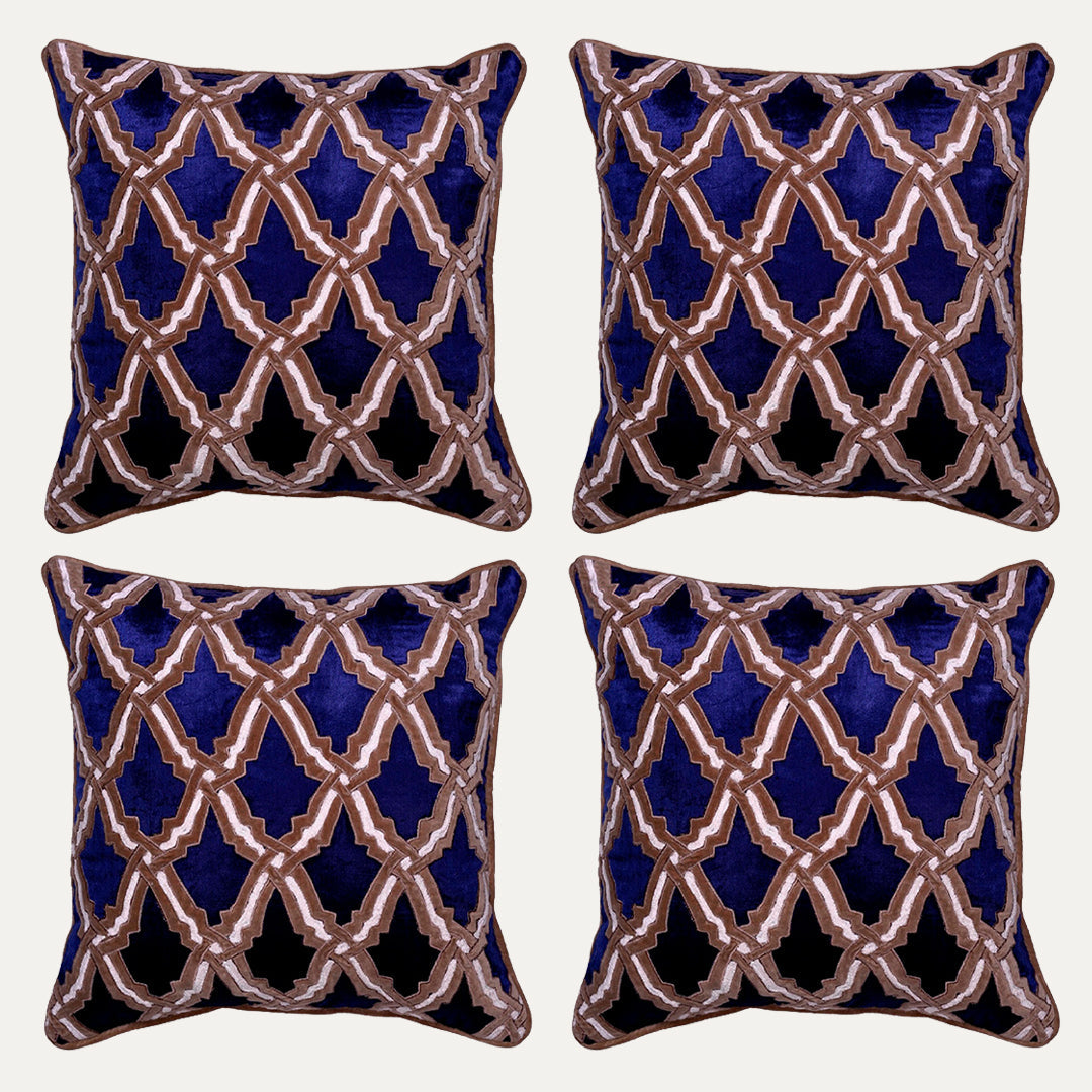 Navy Blue Throw Pillow Covers - Set of 2 and 4, 18 x 18 inches