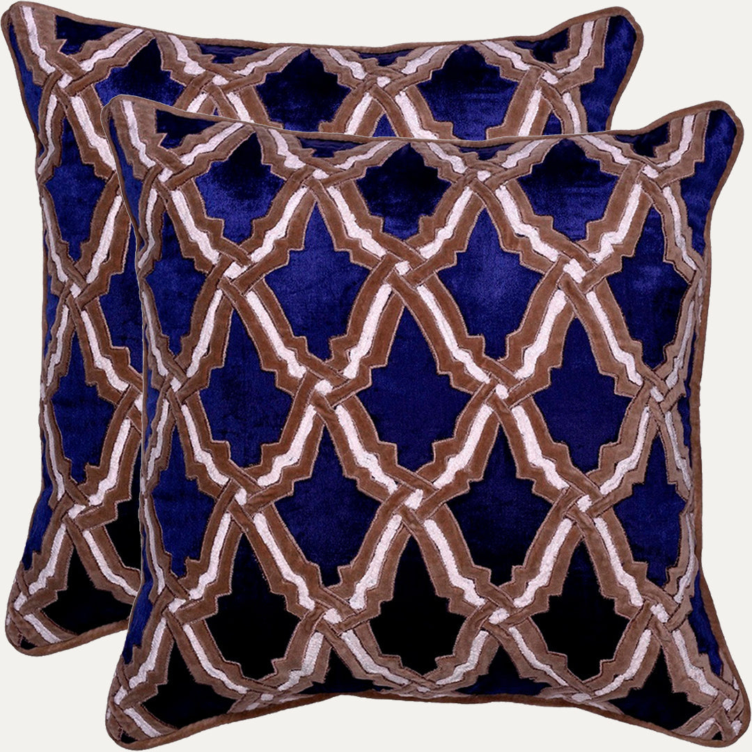 Navy Blue Throw Pillow Covers - Set of 2 and 4, 18 x 18 inches