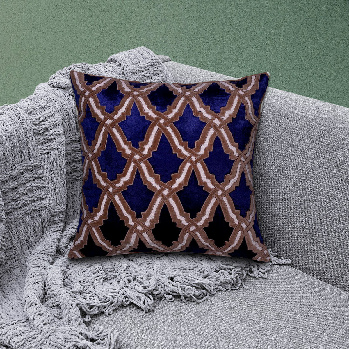 Navy Blue Throw Pillow Covers - Set of 2 and 4, 18 x 18 inches