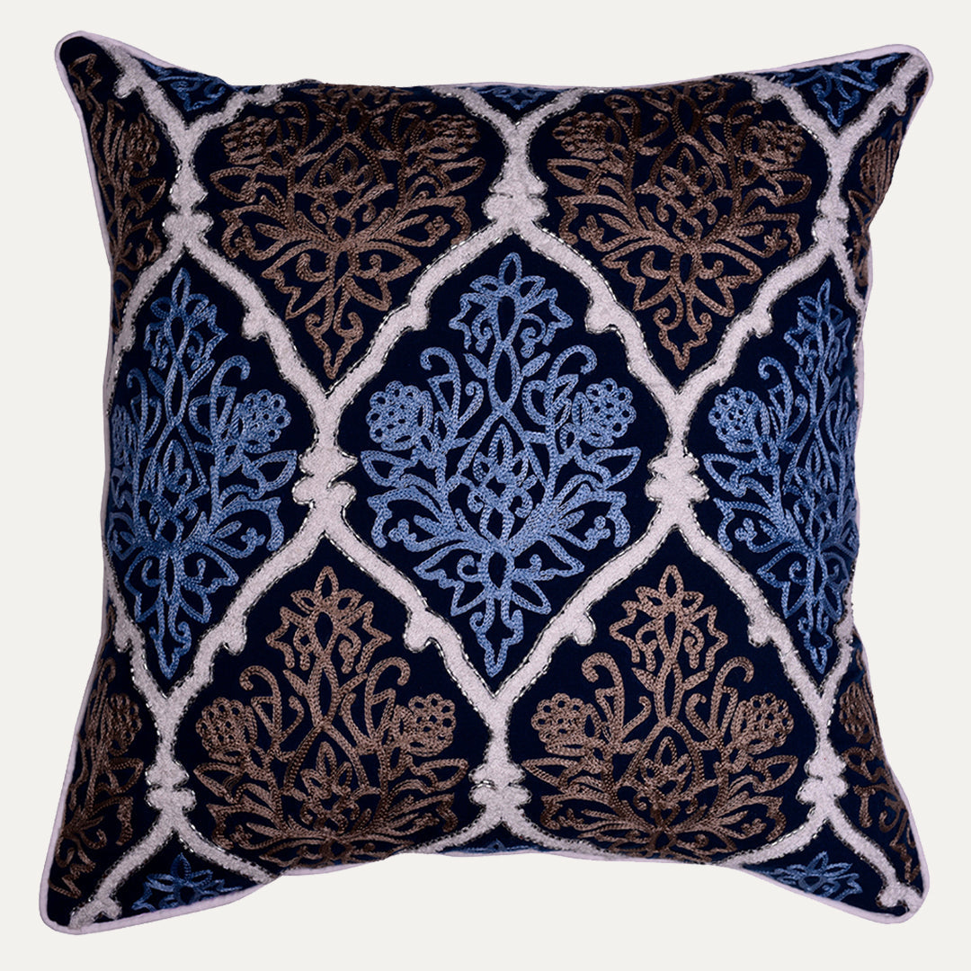 Blue and Brown Throw Pillow Covers - Set of 2 and 4, 18 x 18 inches