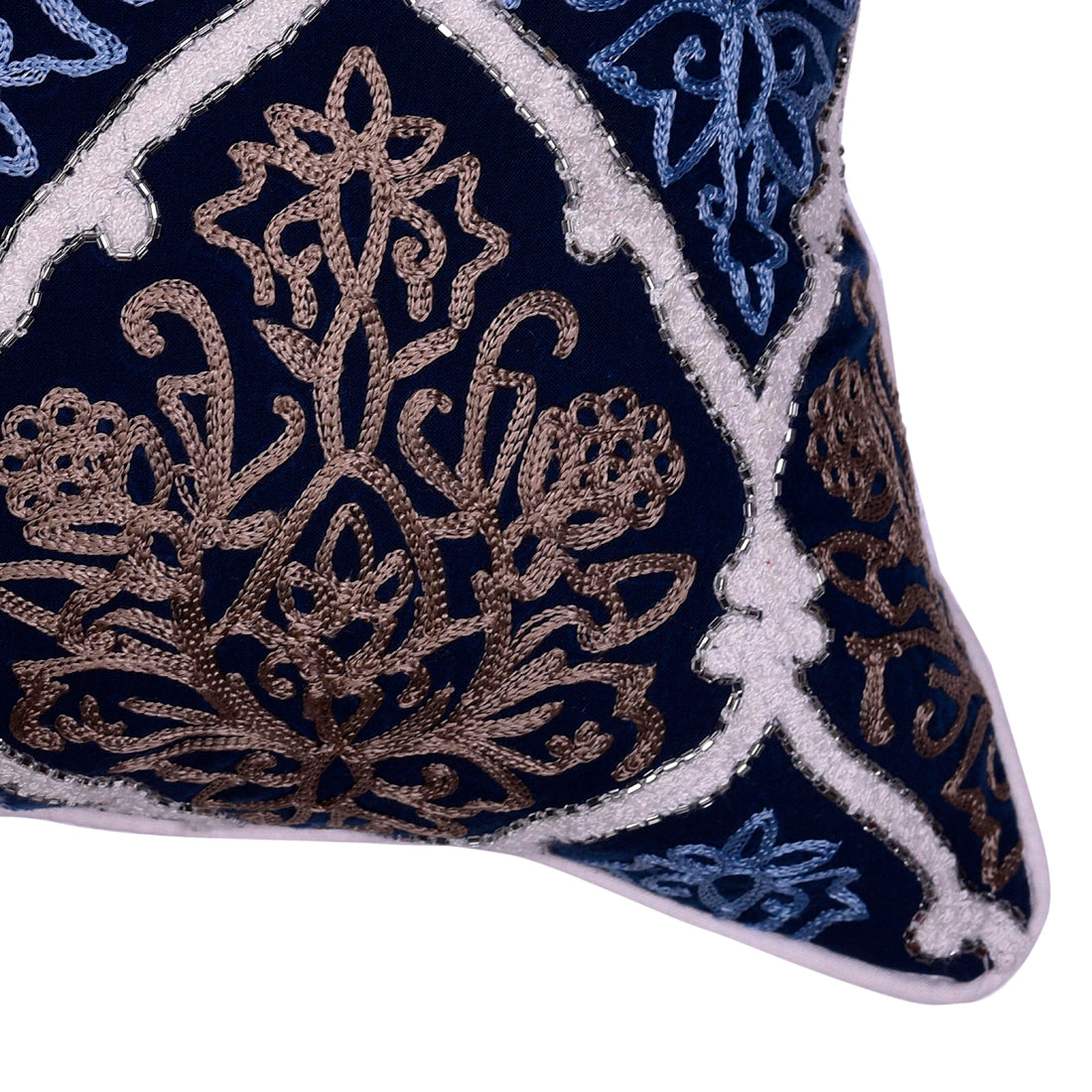 Blue and Brown Throw Pillow Covers - Set of 2 and 4, 18 x 18 inches