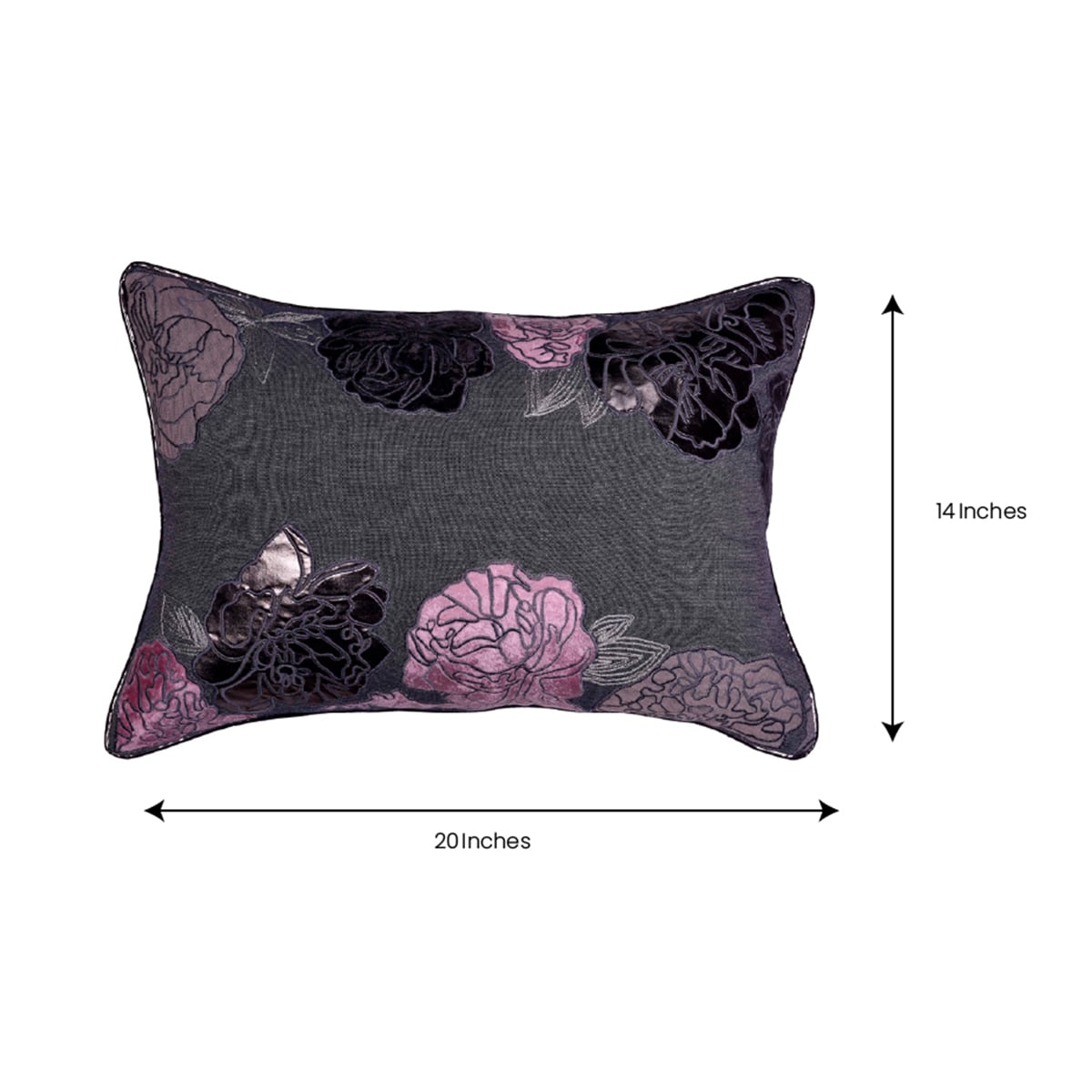 Gray Throw Pillow Covers - Set of 2 and 4, 14 x 20 inches