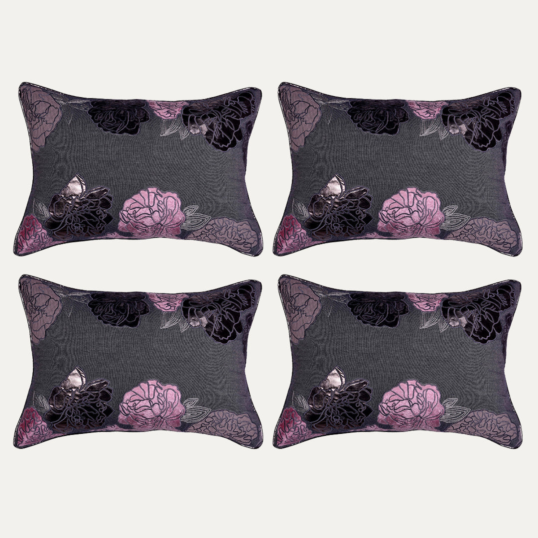 Gray Throw Pillow Covers - Set of 2 and 4, 14 x 20 inches