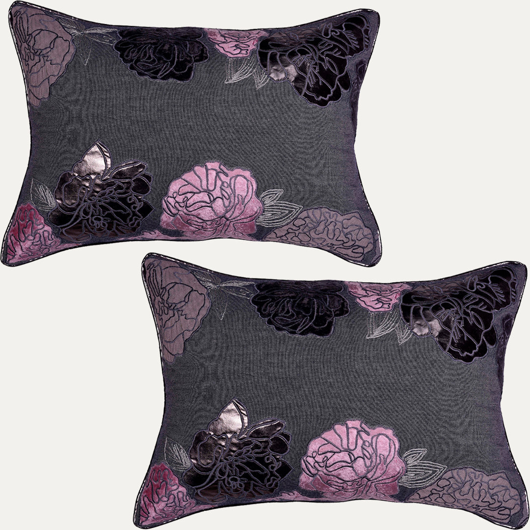 Gray Throw Pillow Covers - Set of 2 and 4, 14 x 20 inches