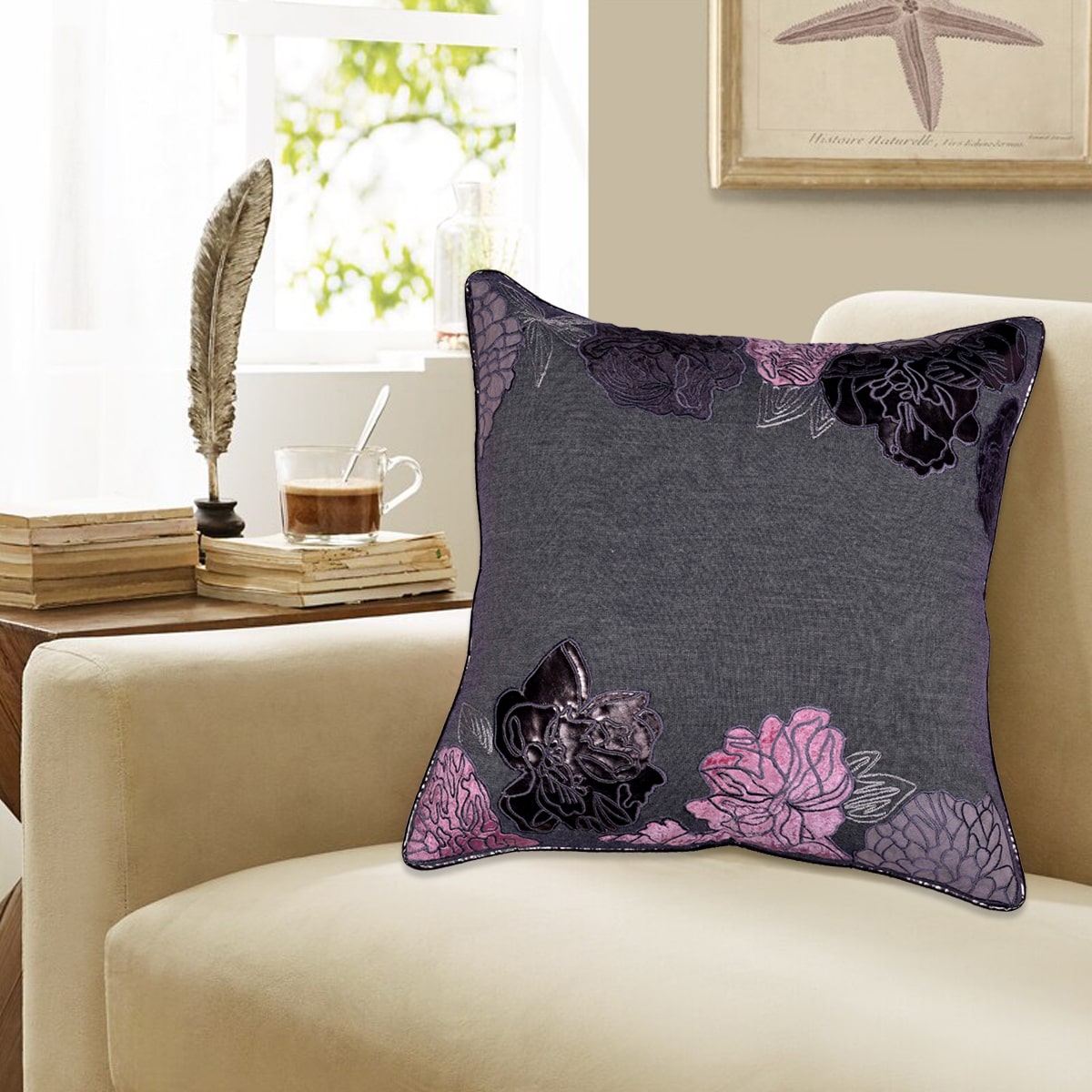 Gray Throw Pillow Covers - Set of 2 and 4, 18 x 18 inches