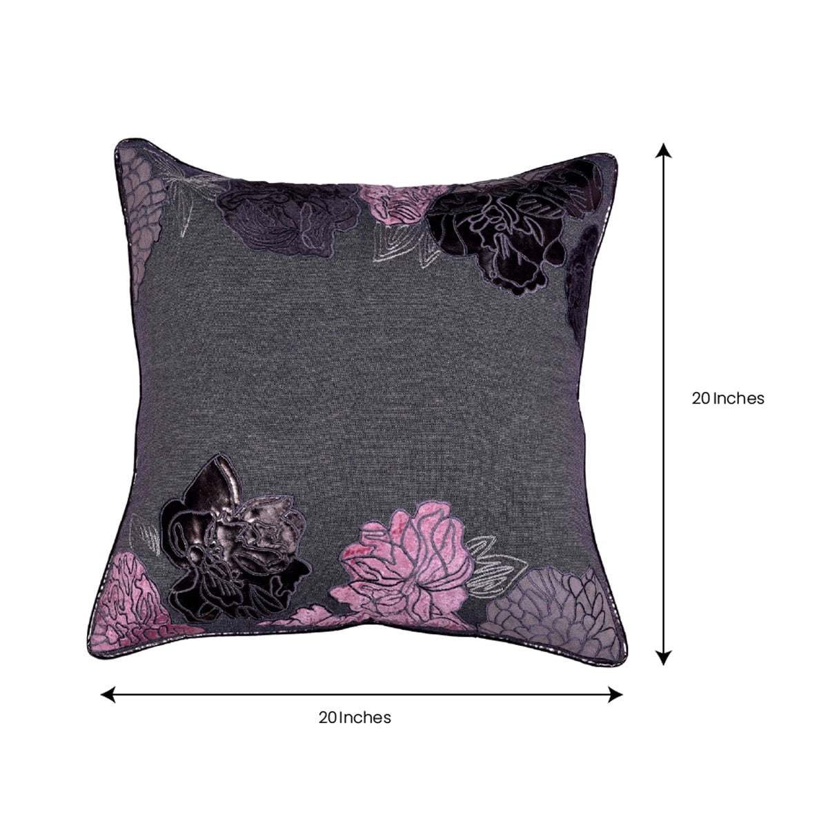 Gray Throw Pillow Covers - Set of 2 and 4, 18 x 18 inches
