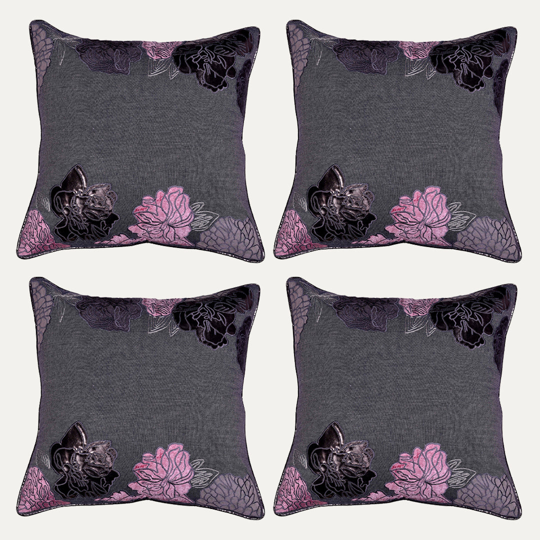 Gray Throw Pillow Covers - Set of 2 and 4, 18 x 18 inches