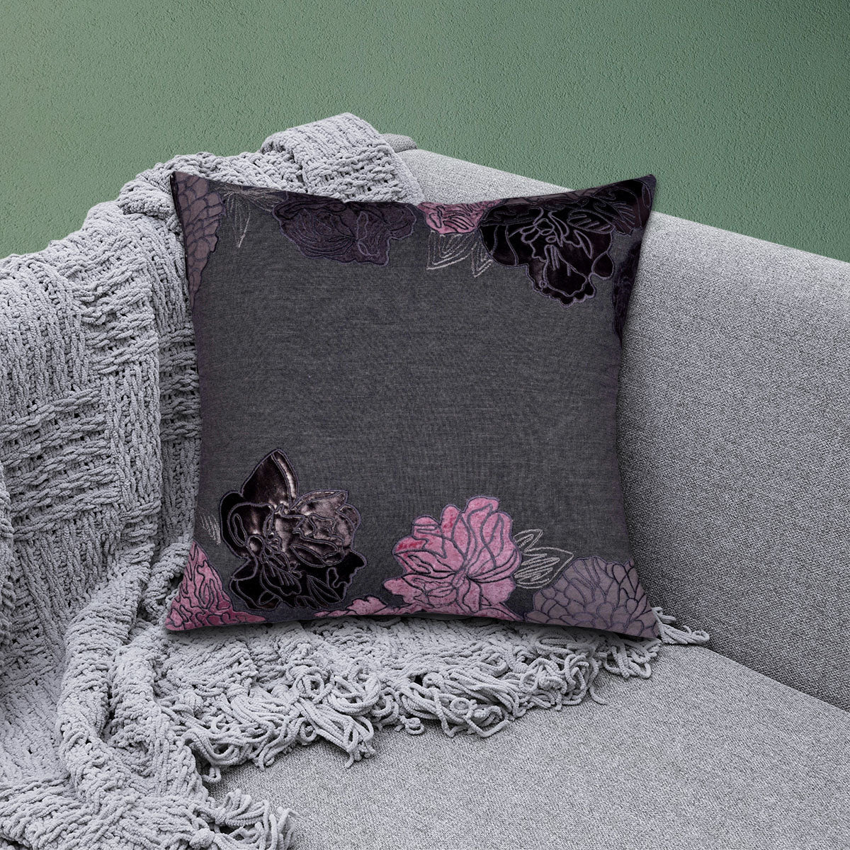 Gray Throw Pillow Covers - Set of 2 and 4, 18 x 18 inches
