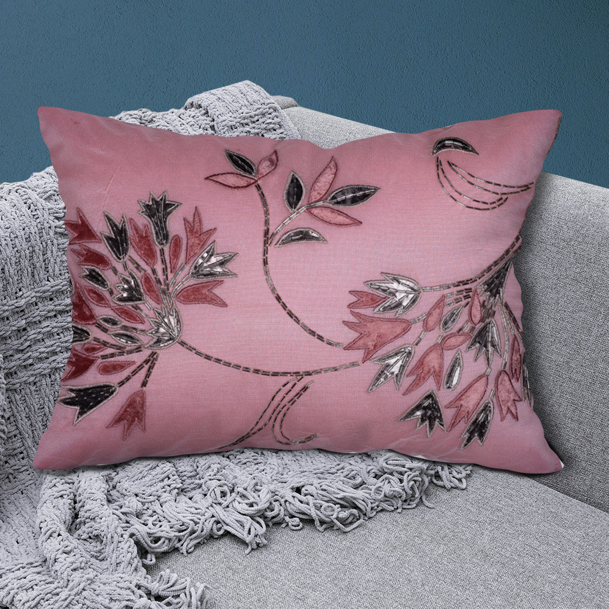 Pink Throw Pillow Covers - Set of 2 and 4, 14 x 20 inches