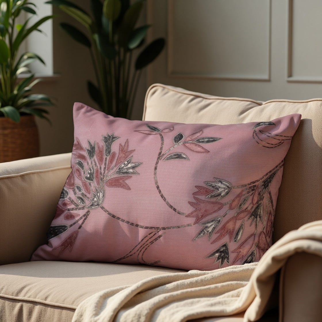 Pink Throw Pillow Covers - Set of 2 and 4, 14 x 20 inches