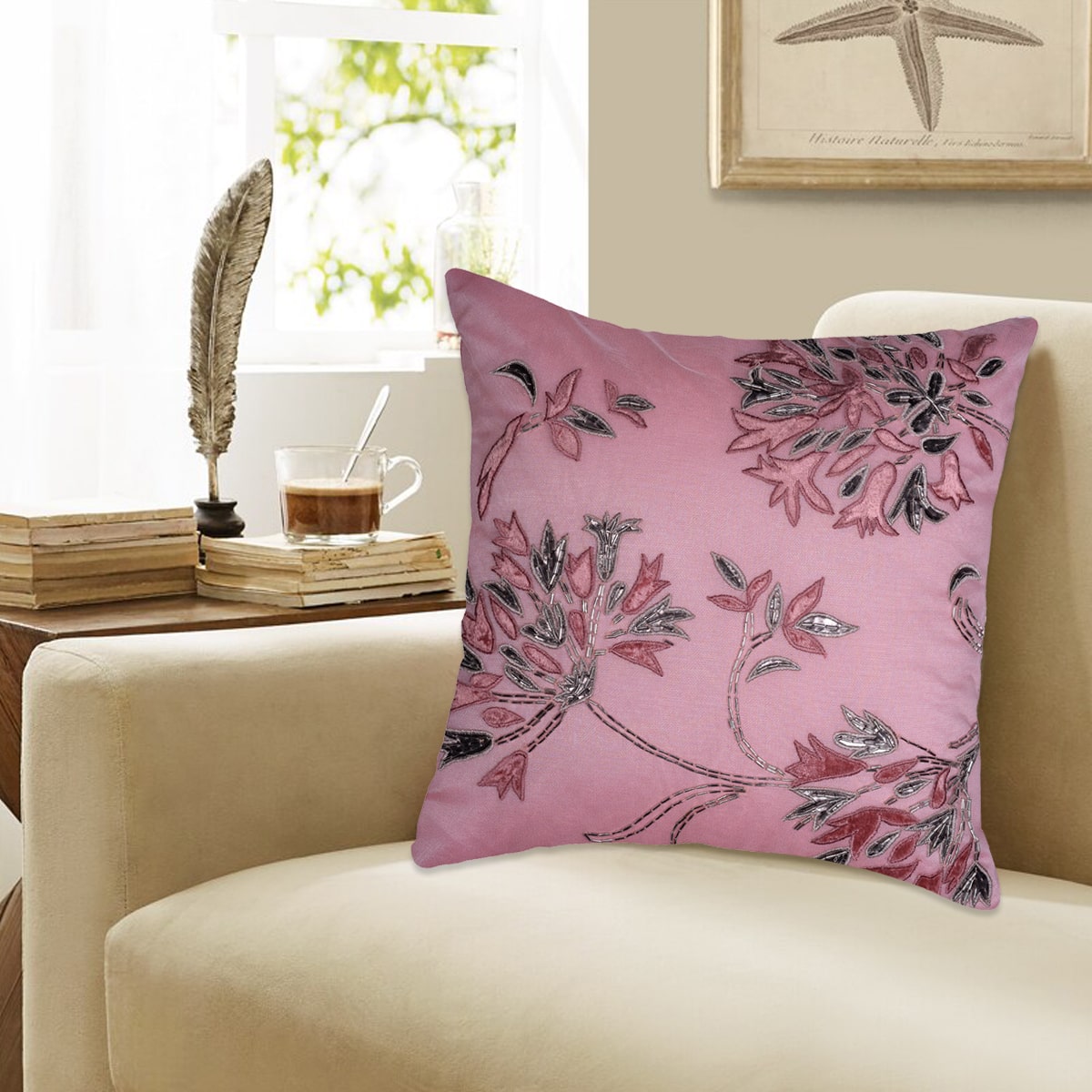 Pink Throw Pillow Covers - Set of 2 and 4, 18 x 18 inches