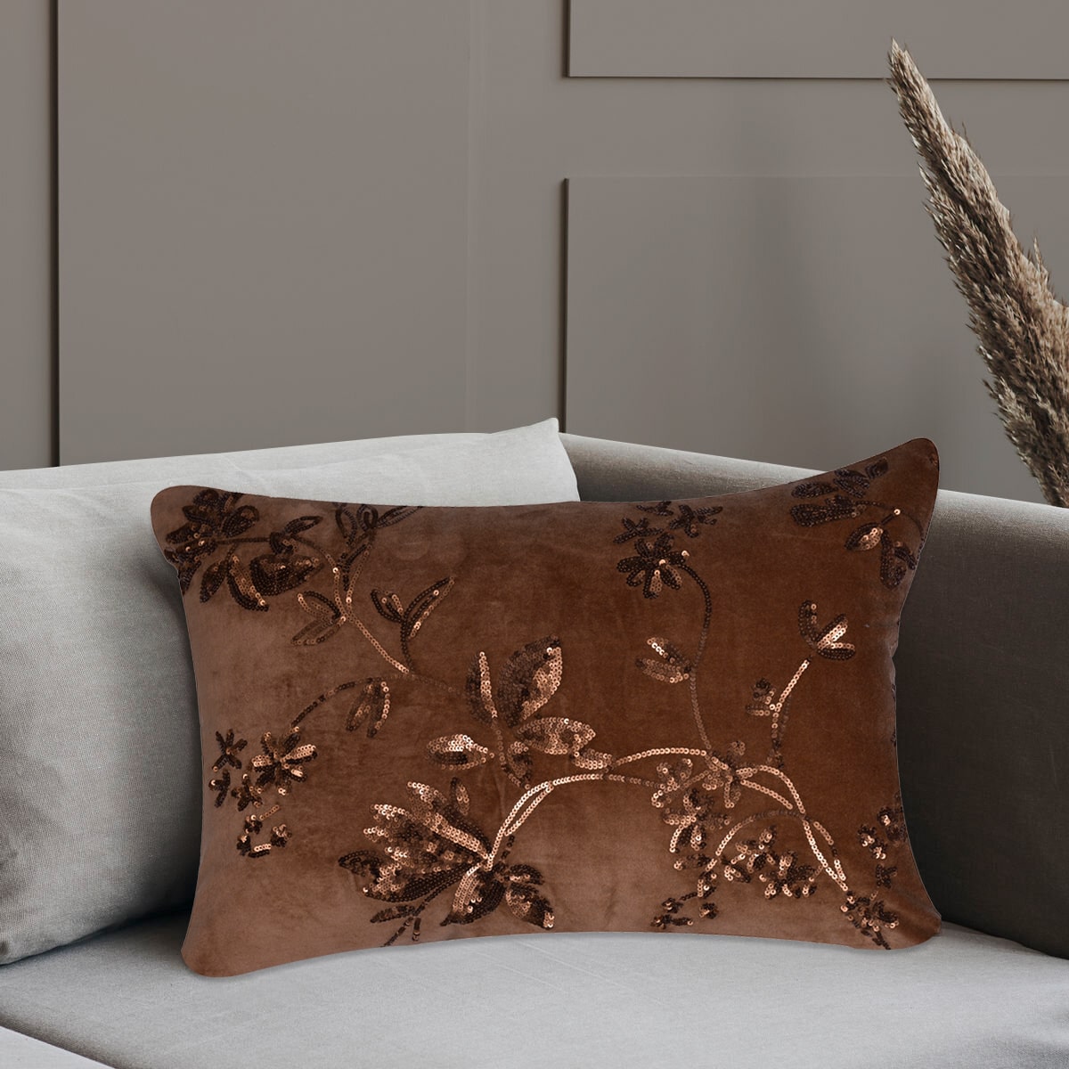 Brown Throw Pillow Covers - Set of 2 and 4, 14 x 20 inches