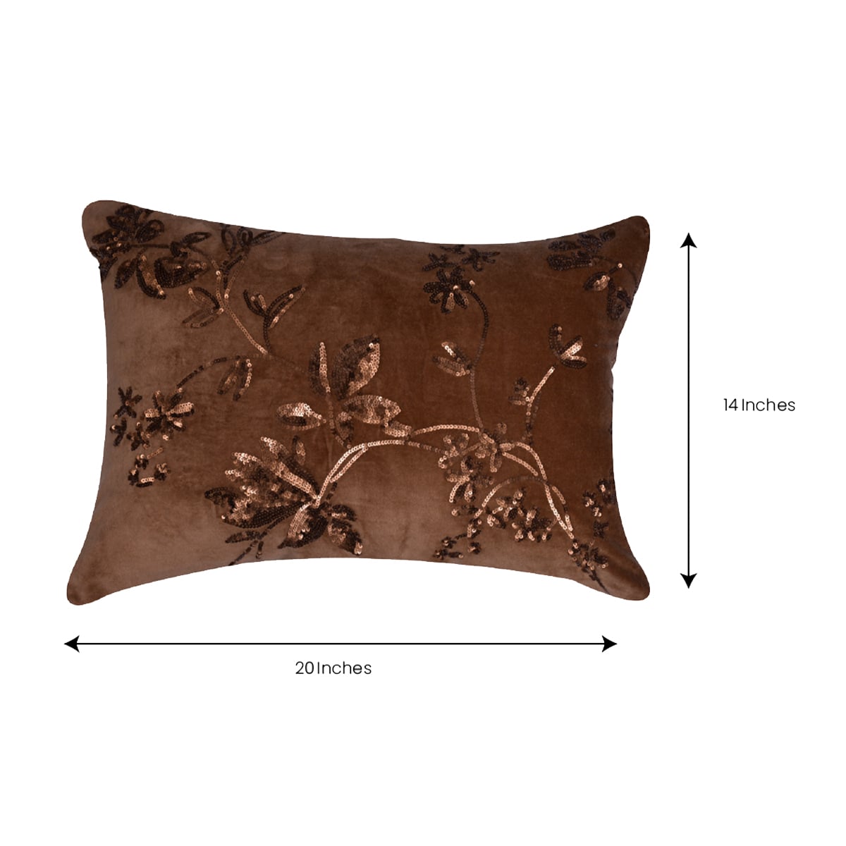 Brown Throw Pillow Covers - Set of 2 and 4, 14 x 20 inches