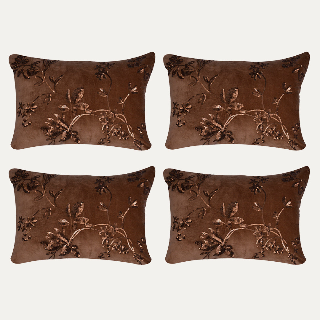 Brown Throw Pillow Covers - Set of 2 and 4, 14 x 20 inches