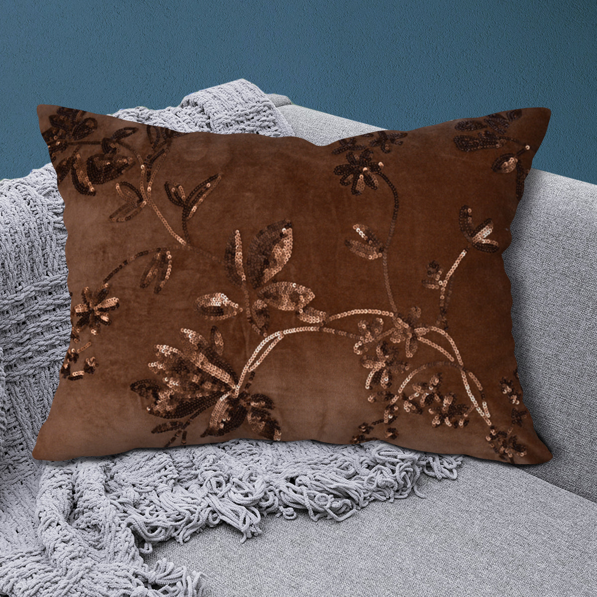 Brown Throw Pillow Covers - Set of 2 and 4, 14 x 20 inches
