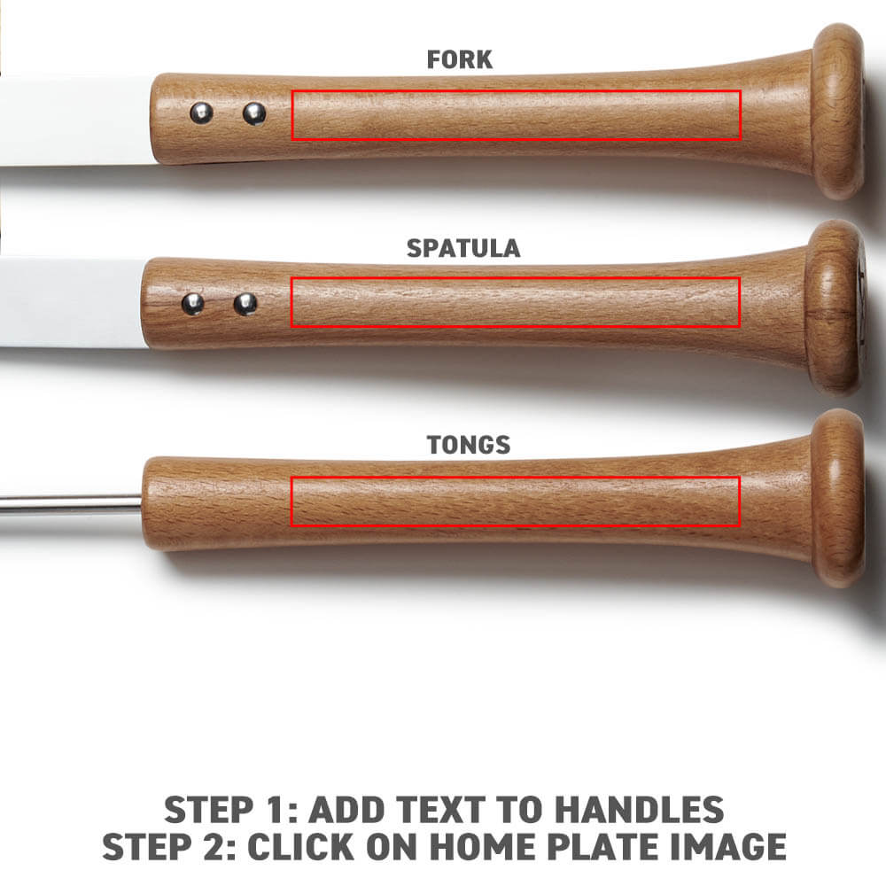 "Heavy Hitter" Grill Set with Customized Handles