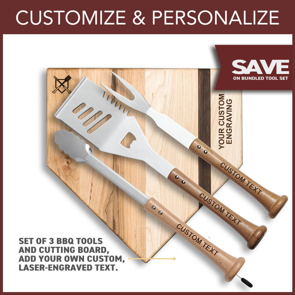 "Heavy Hitter" Grill Set with Customized Handles