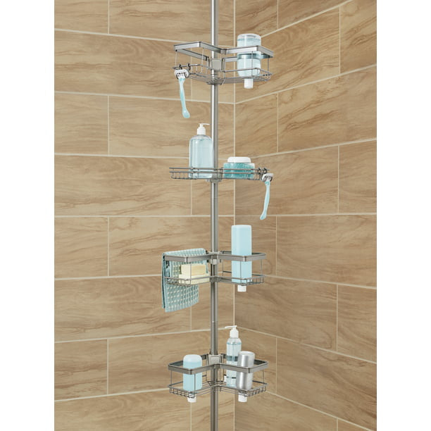 Rust-Resistant Tension Pole Shower caddy 3 Shelves Oil Rubbed Bronze Finish(D0102H20KU7)