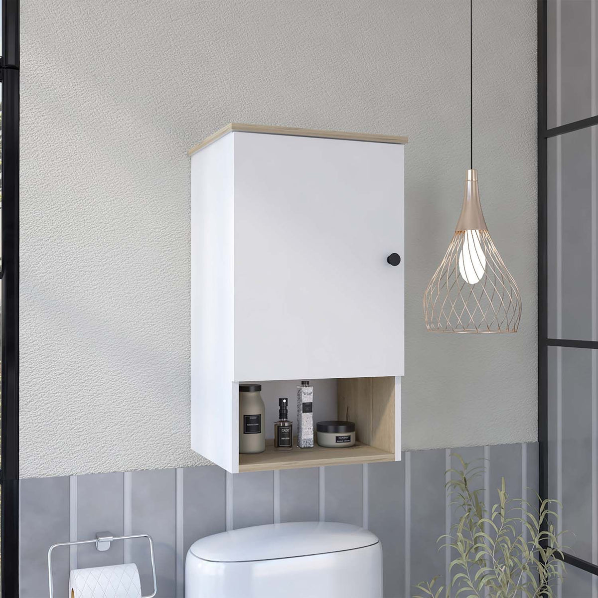 Alaska Medicine Cabinet With Three Storage Shelves Single Door Cabinet(D0102H2Rlzg)