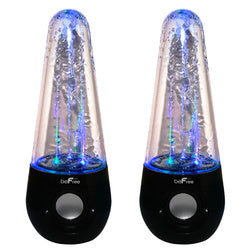 beFree Sound Bluetooth LED Dancing Water Multimedia Speakers in Black(D0102H52Y5A.)