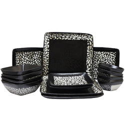Elama Desert Bloom 16 Piece Stoneware Dinnerware Set(D0102H5gA1Y)