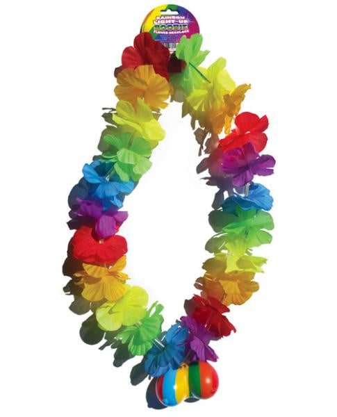 Rainbow Light Up Flower Boobie Necklace(D0102H5GWUG.)