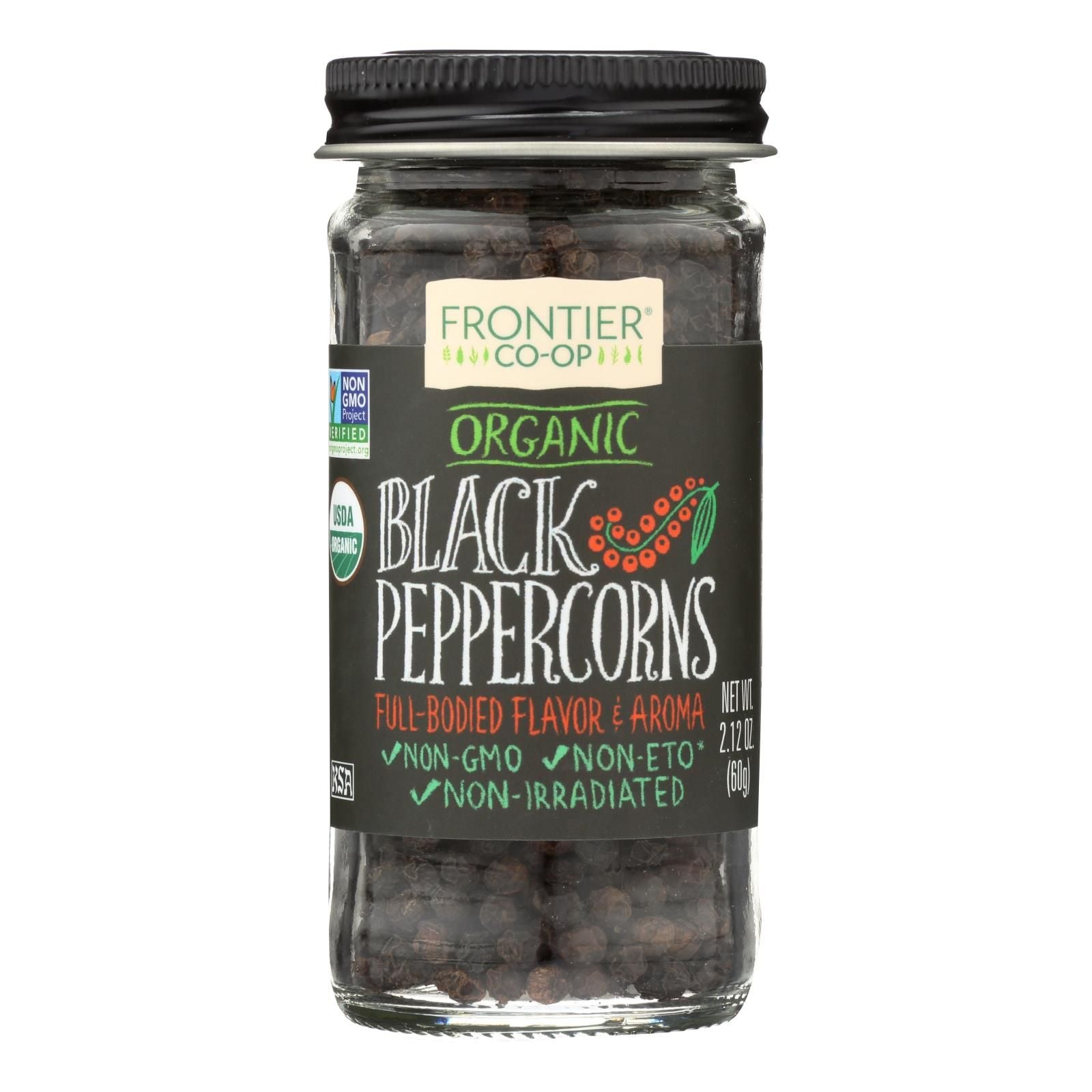 Frontier Herb Peppercorns - Organic - Whole - Black - 212 Oz(D0102H5K5NJ)
