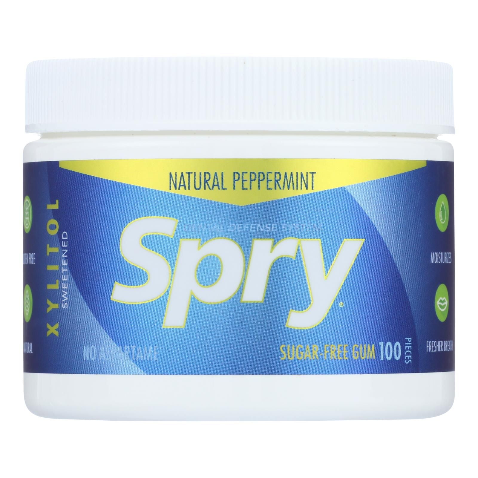 Spry chewing gum - Xylitol - Peppermint - 100 count - 1 Each(D0102H5NHQ8)