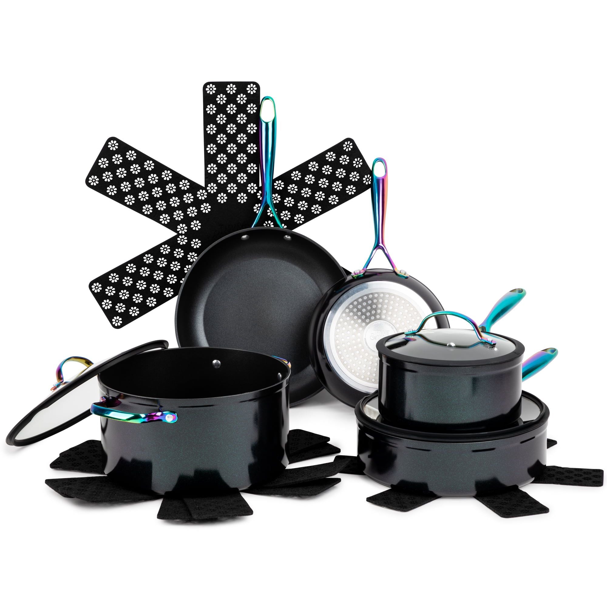 12-Piece cookware Set, Rainbow(D0102H5XV1P)