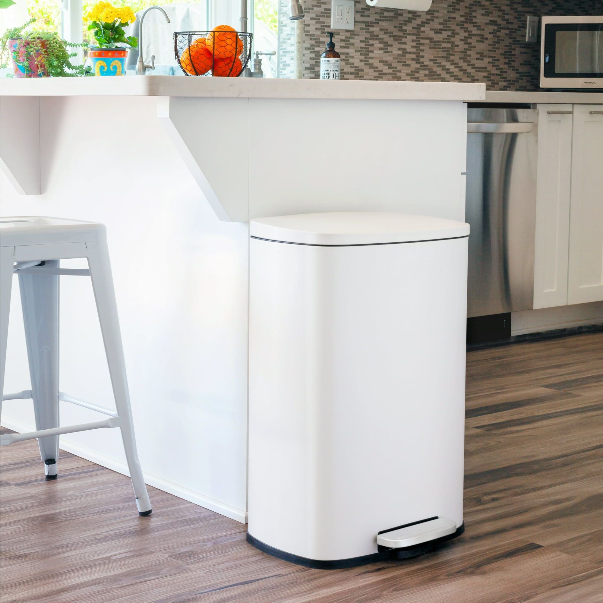132 gallon Trash can  Rectangular Step On Kitchen Trash can(D0102H73M98)