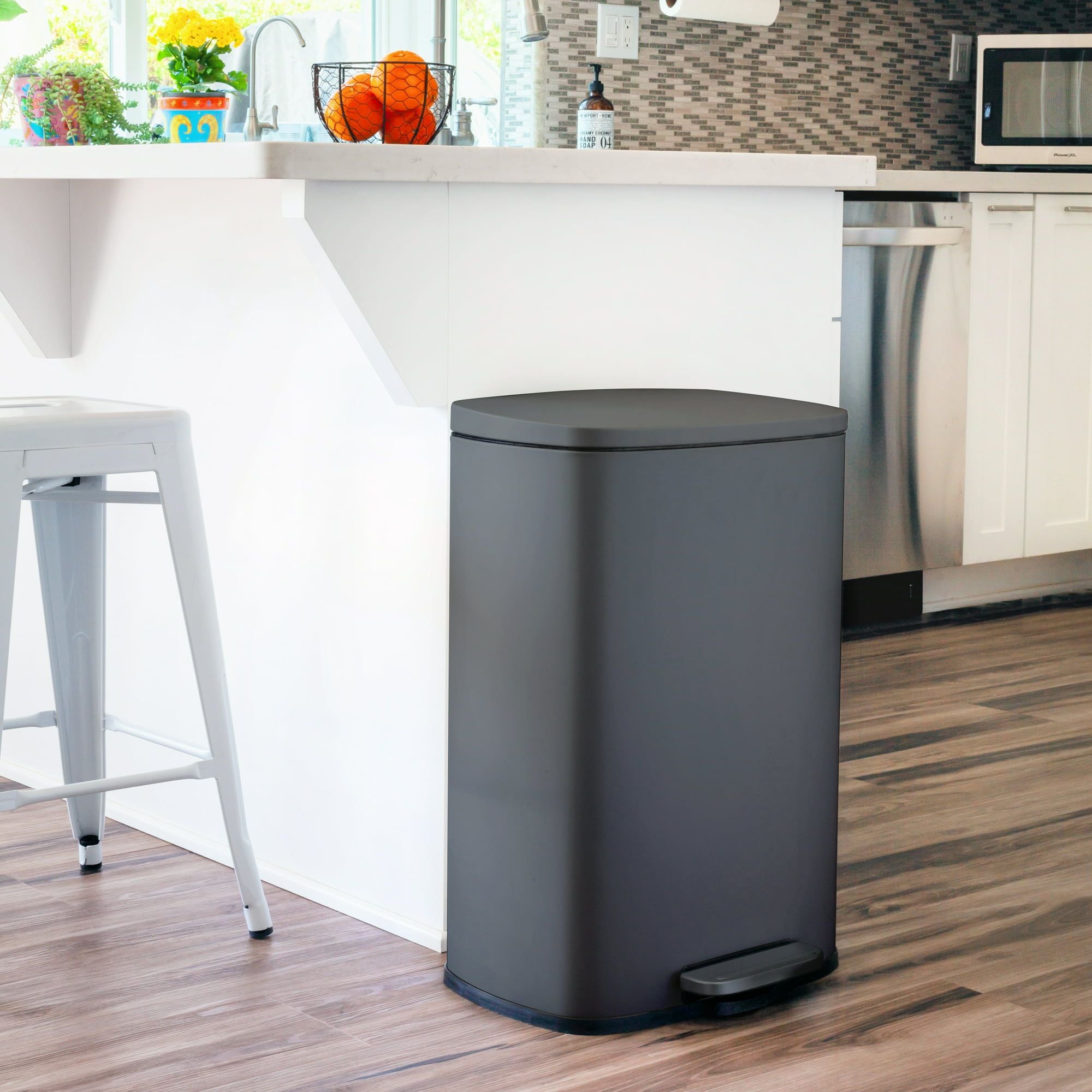 132 gallon Trash can  Rectangular Step On Kitchen Trash can(D0102H73M9P)
