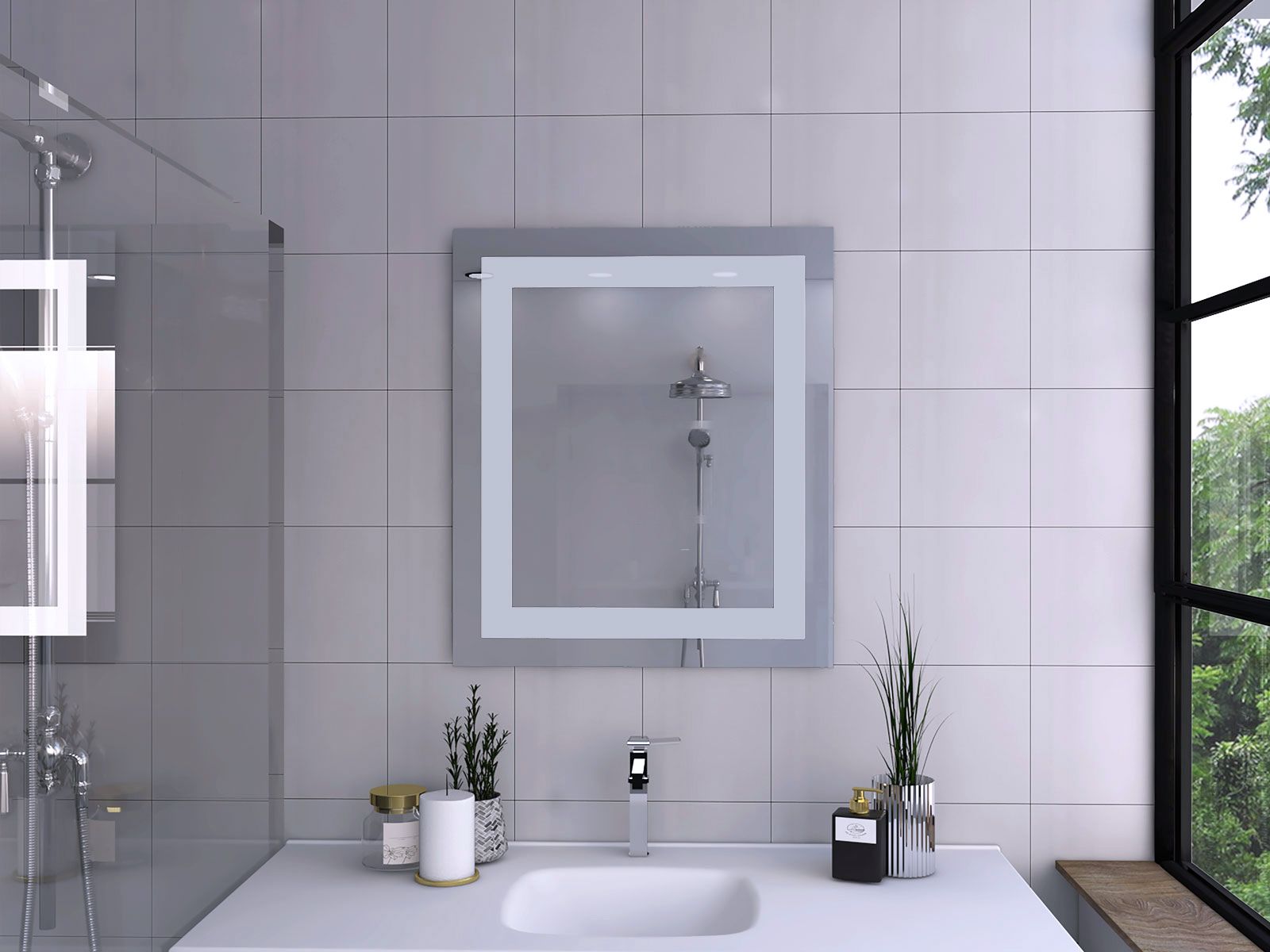 gresham Rectangle Mirror clear(D0102H767L8)